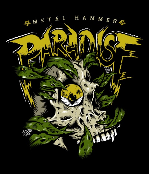 Metal Hammer, Paradise Festival, Paradise, Metal Hammer Magazine, metal, Germany, illustration, skull, eyeball, Toronto